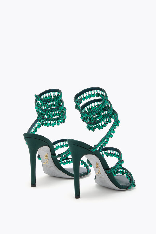 jeweled kronleuchter emerald green sandal 105 rene caovilla