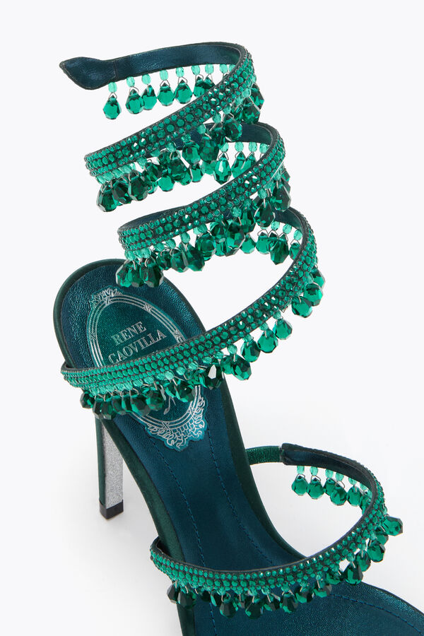 jeweled kronleuchter emerald green sandal 105 rene caovilla