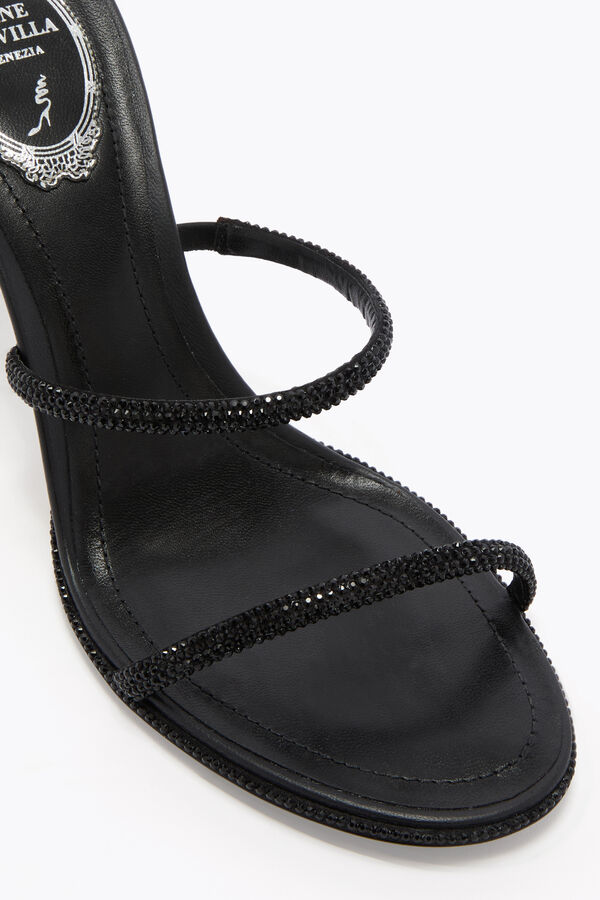 jeweled cleo schwarz sandale 80 rene caovilla