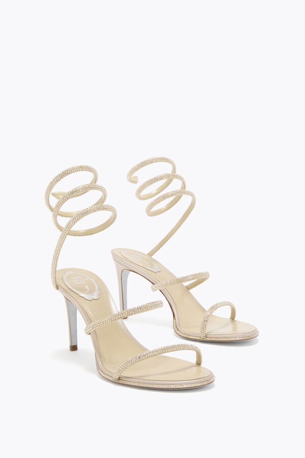 jeweled cleo champagne sandale 80 rene caovilla