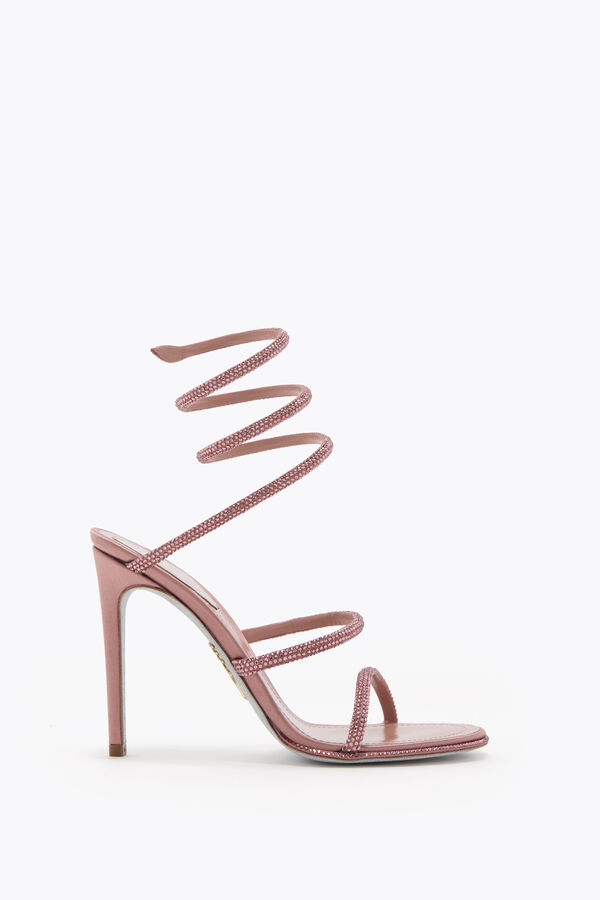 jeweled cleo powder pink sandal 105 rene caovilla