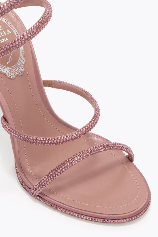 jeweled cleo powder pink sandal 105 rene caovilla