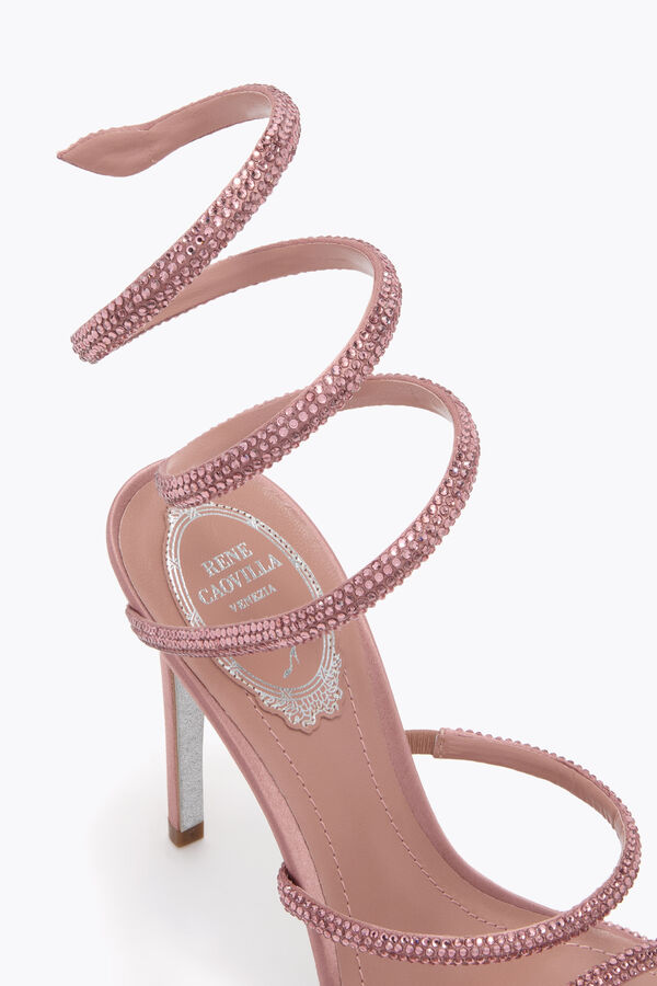 jeweled cleo powder pink sandal 105 rene caovilla