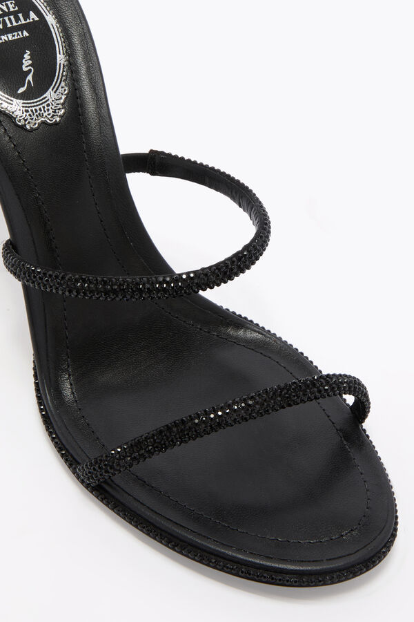 jeweled cleo schwarz sandale 105 rene caovilla