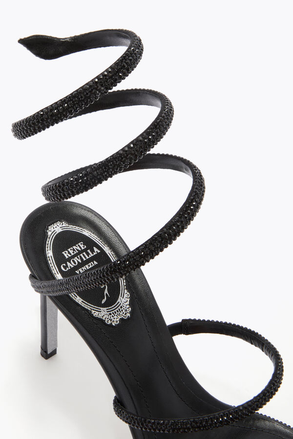 jeweled cleo schwarz sandale 105 rene caovilla
