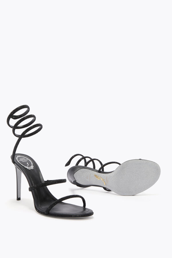 jeweled cleo schwarz sandale 105 rene caovilla