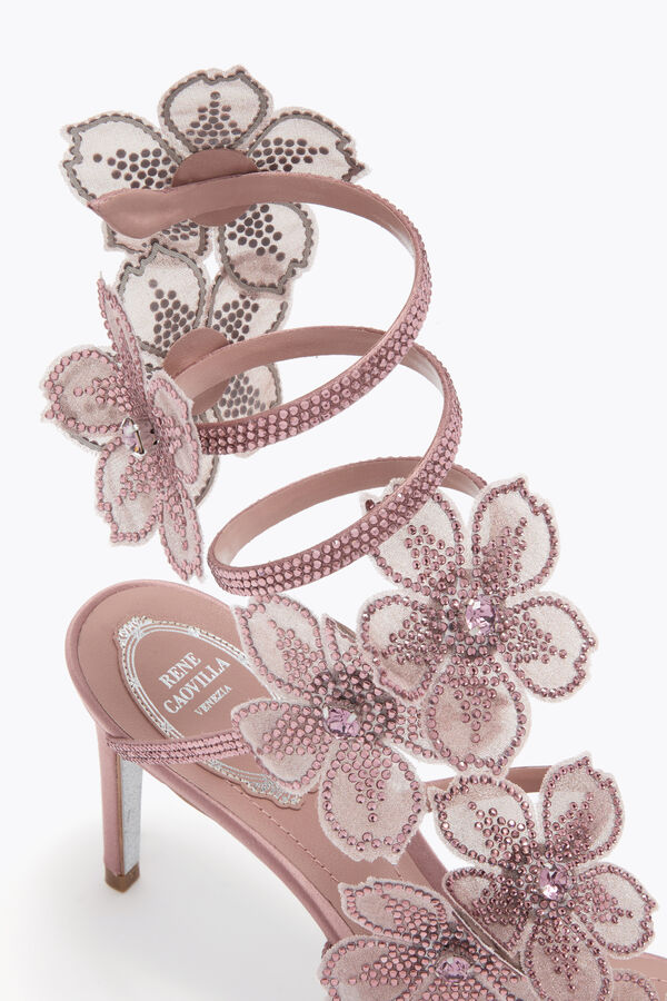 jeweled pfirsich blume blush pink sandal 80 rene caovilla