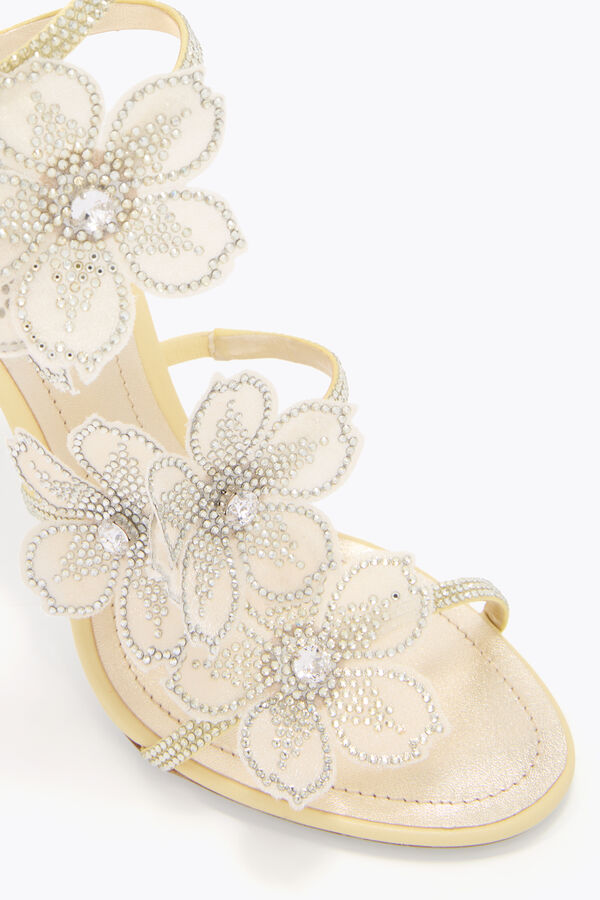jeweled pfirsich blume zitrone gelb sandale 105 rene caovilla
