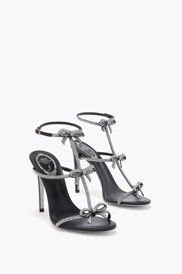 jeweled caterina schwarz und silber-sandale 105 rene caovilla