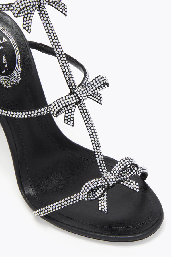 jeweled caterina schwarz und silber-sandale 105 rene caovilla