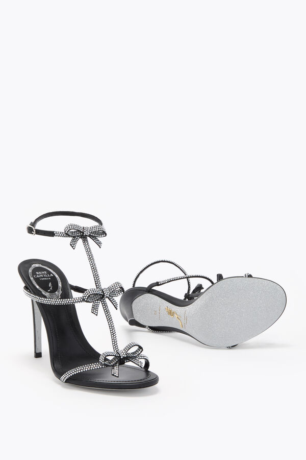 jeweled caterina schwarz und silber-sandale 105 rene caovilla