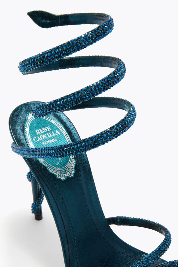 jeweled margot teal sandal 105 rene caovilla