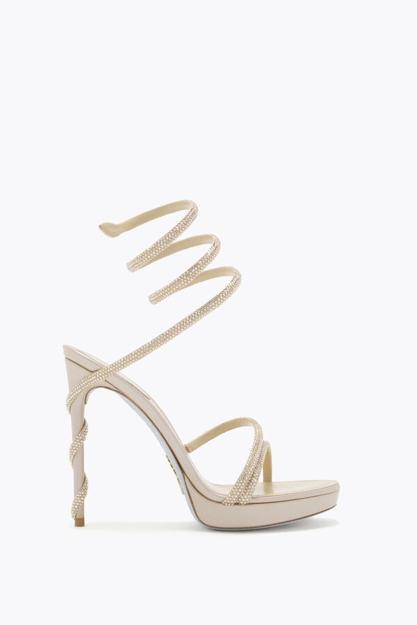 jeweled margot champagner-plattform sandale 120 rene caovilla