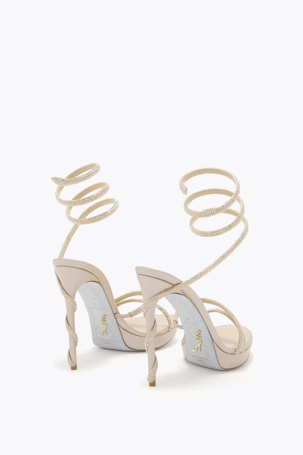 jeweled margot champagner-plattform sandale 120 rene caovilla