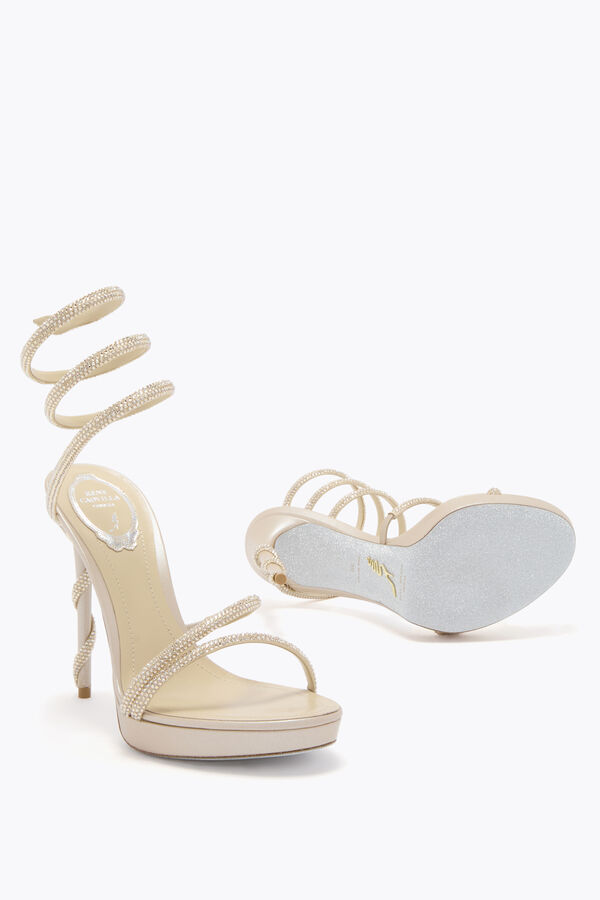 jeweled margot champagner-plattform sandale 120 rene caovilla