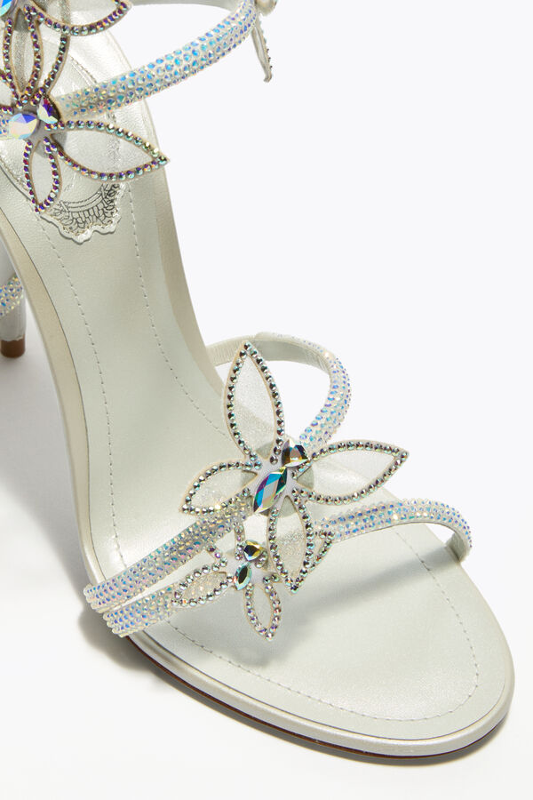jeweled margot weiße sandale mit schmetterlinge 105 rene caovilla