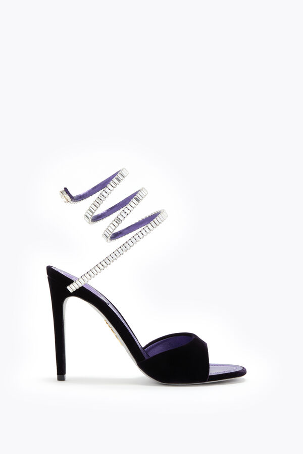 jeweled spark-sandale in lila samt 105 rene caovilla