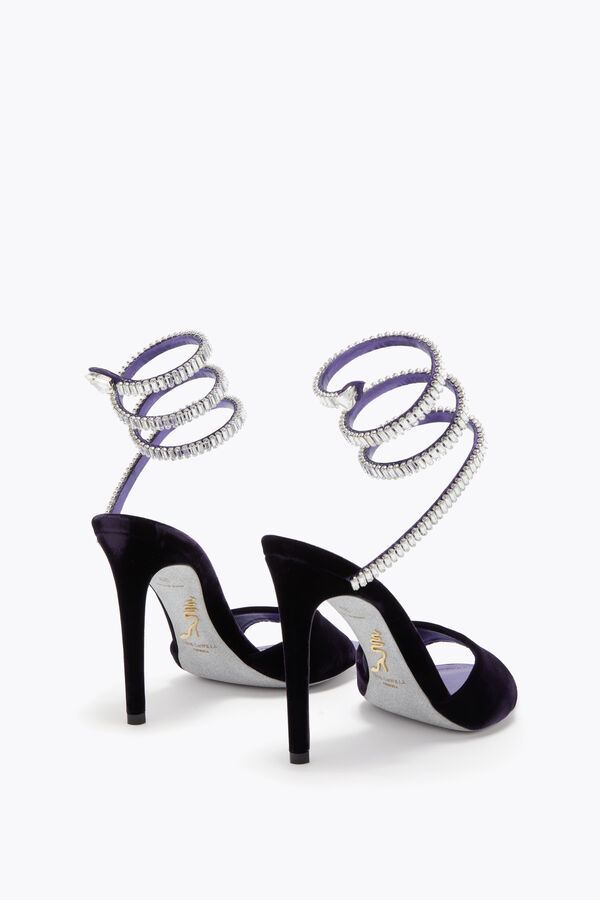 jeweled spark-sandale in lila samt 105 rene caovilla