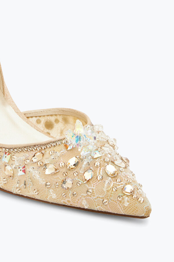 jeweled slingback mit juwel steinen cinderella 75 rene caovilla