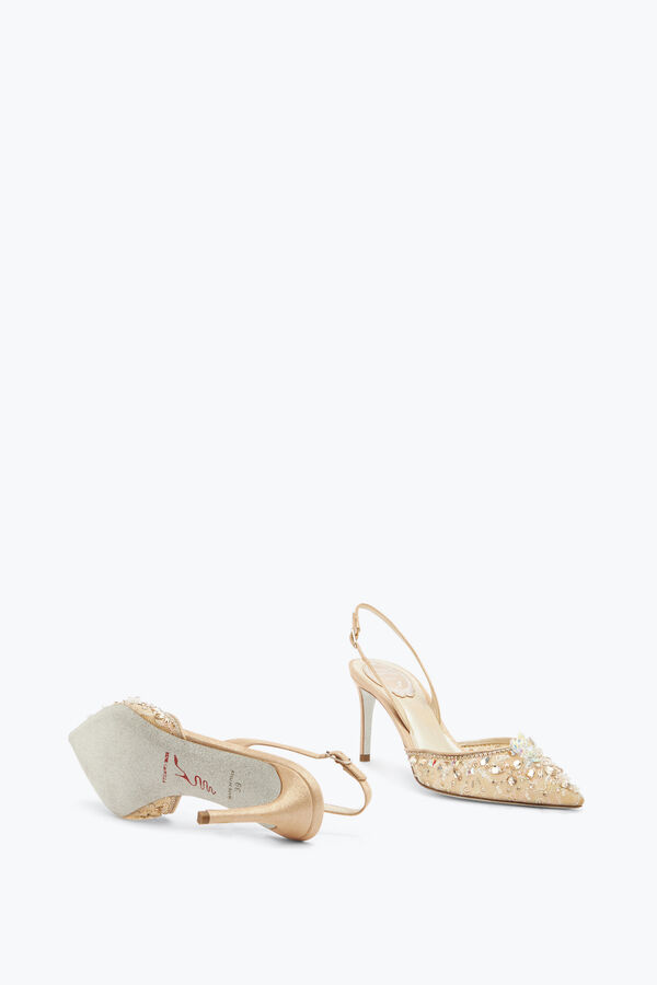 jeweled slingback mit juwel steinen cinderella 75 rene caovilla