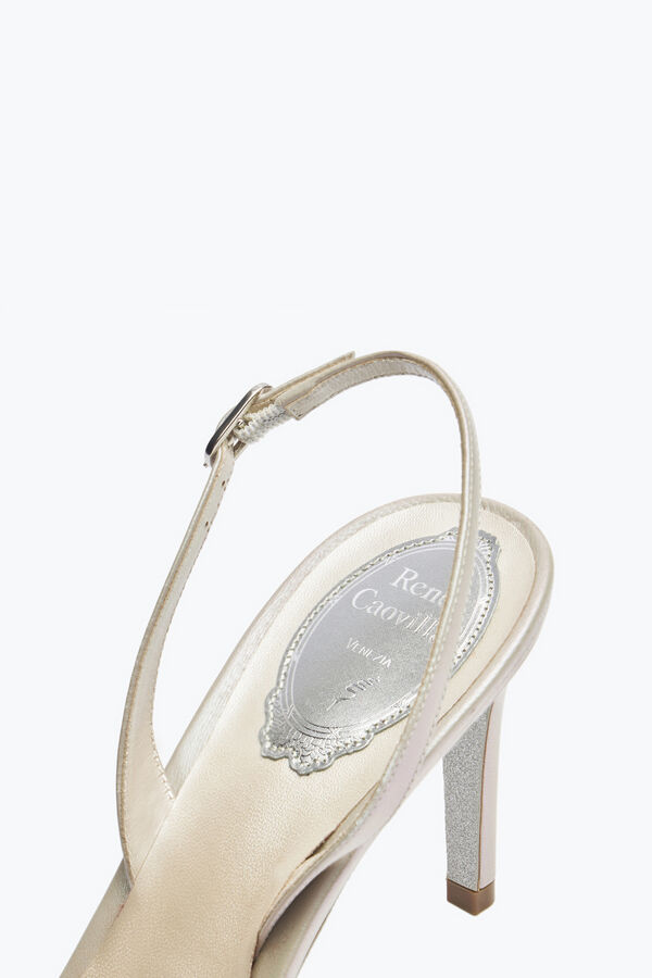 jeweled silver slingbacks cinderella 75 rene caovilla