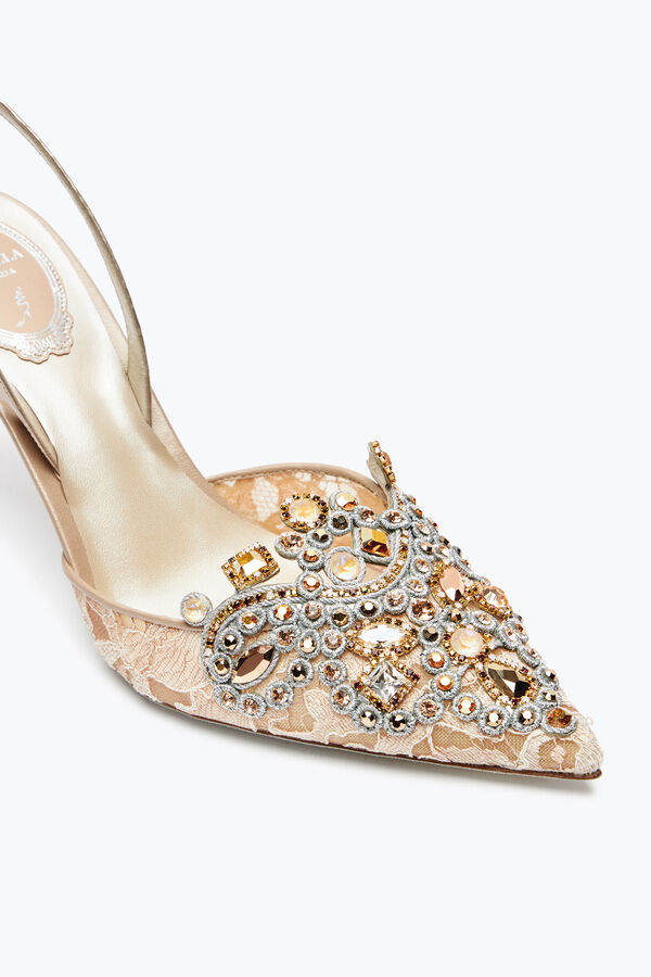 jeweled veneziana champagner slingback 80 rene caovilla