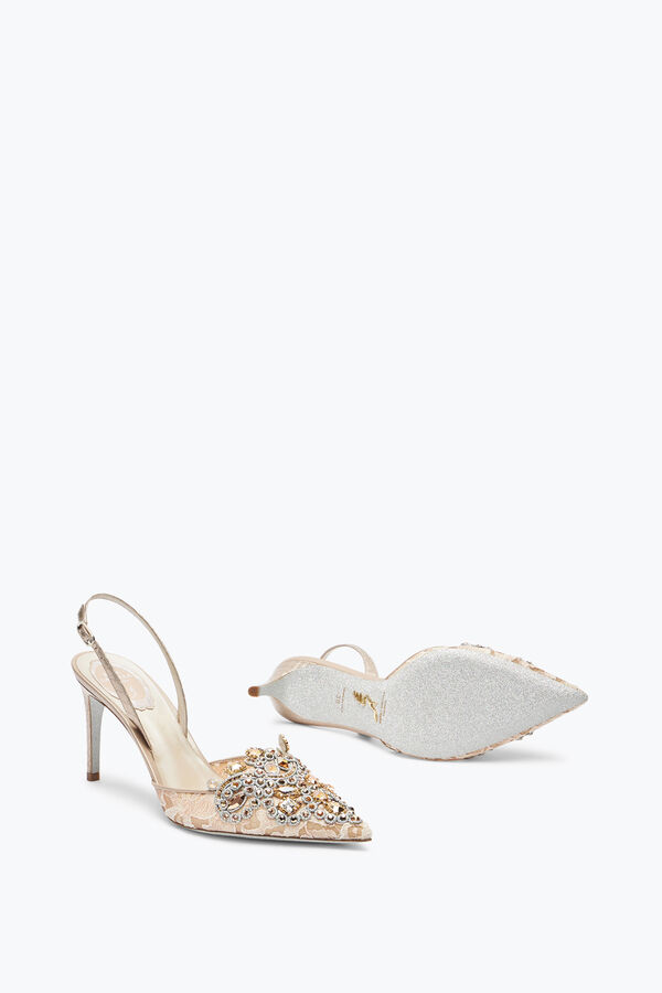 jeweled veneziana champagner slingback 80 rene caovilla