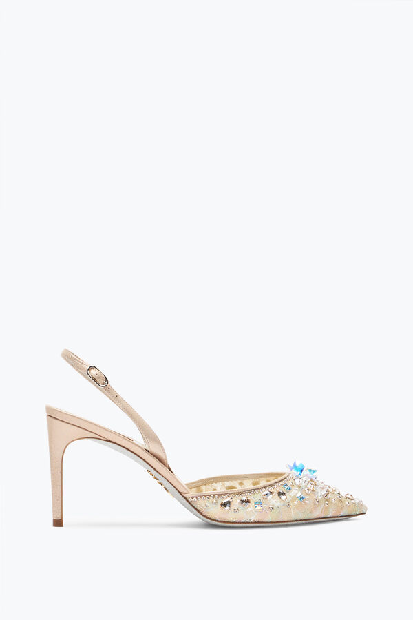 jeweled cinderella honig slingback mit kristallen 80 rene caovilla