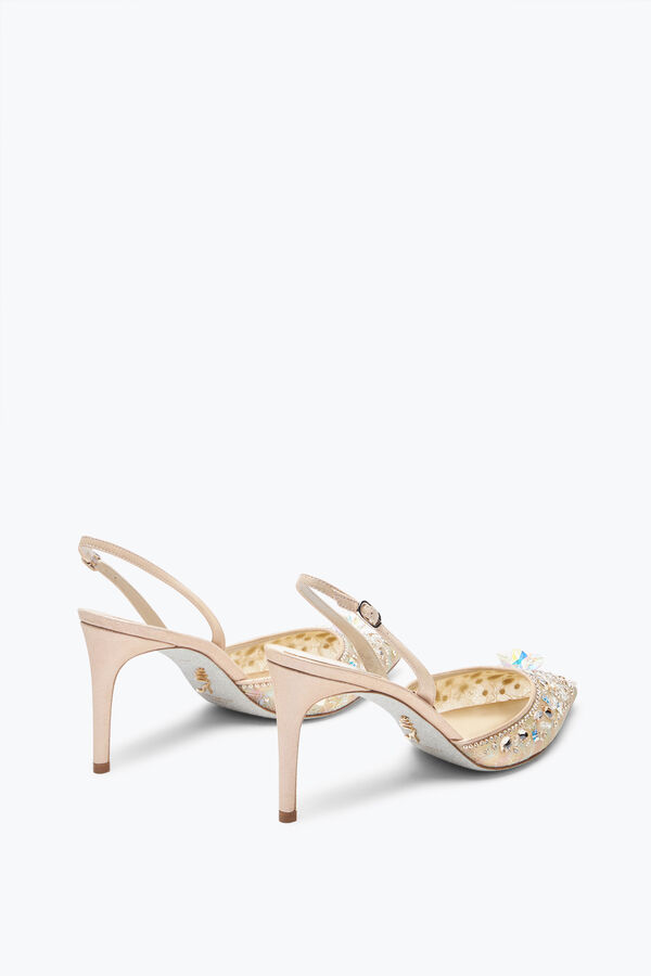 jeweled cinderella honig slingback mit kristallen 80 rene caovilla