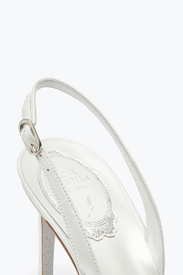 jeweled cinderella weiß-slingback mit kristall-80 rene caovilla