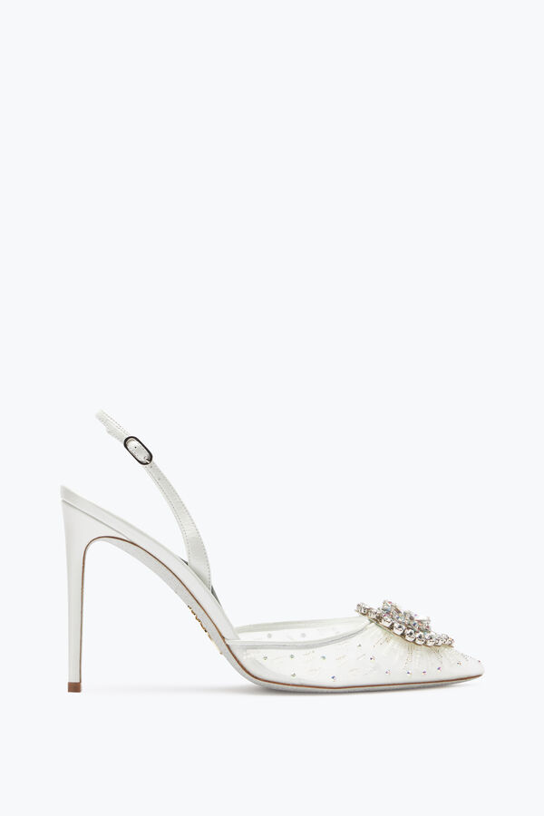 jeweled barbara white slingback 105 rene caovilla