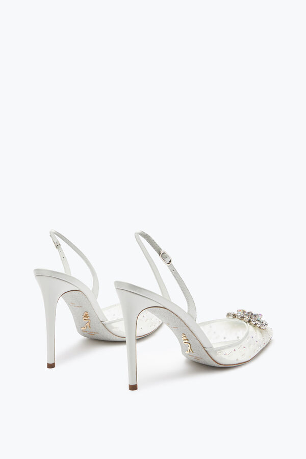 jeweled barbara white slingback 105 rene caovilla