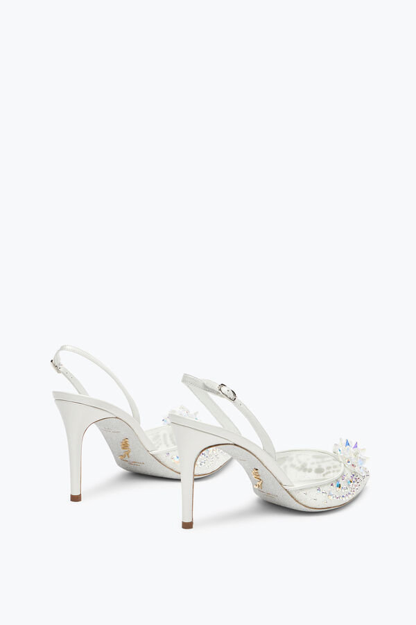 jeweled cinderella weiße slingback 80 rene caovilla