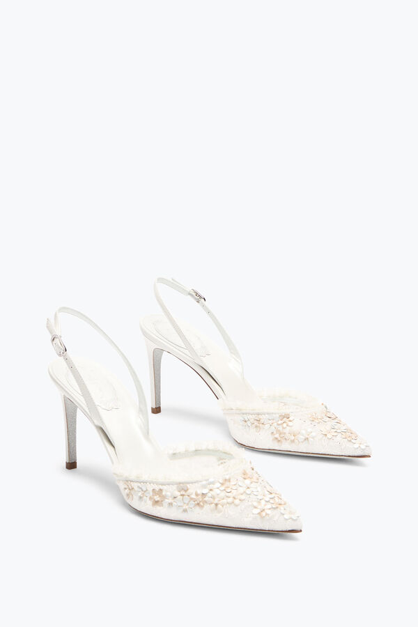 jeweled blÜhen weißen slingback 80 rene caovilla