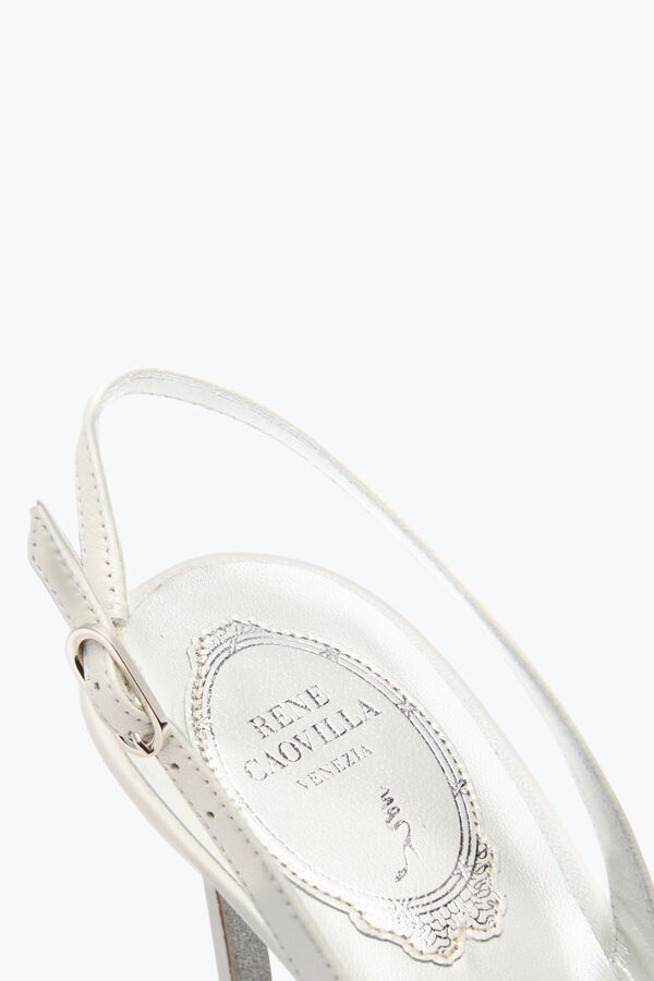 jeweled blÜhen weißen slingback 80 rene caovilla