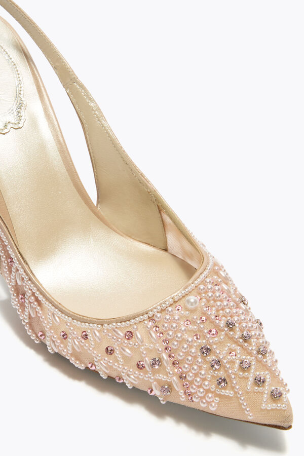 jeweled lovely powder pink slingback 80 rene caovilla
