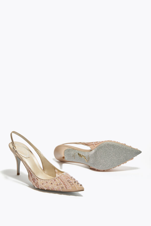 jeweled lovely powder pink slingback 80 rene caovilla