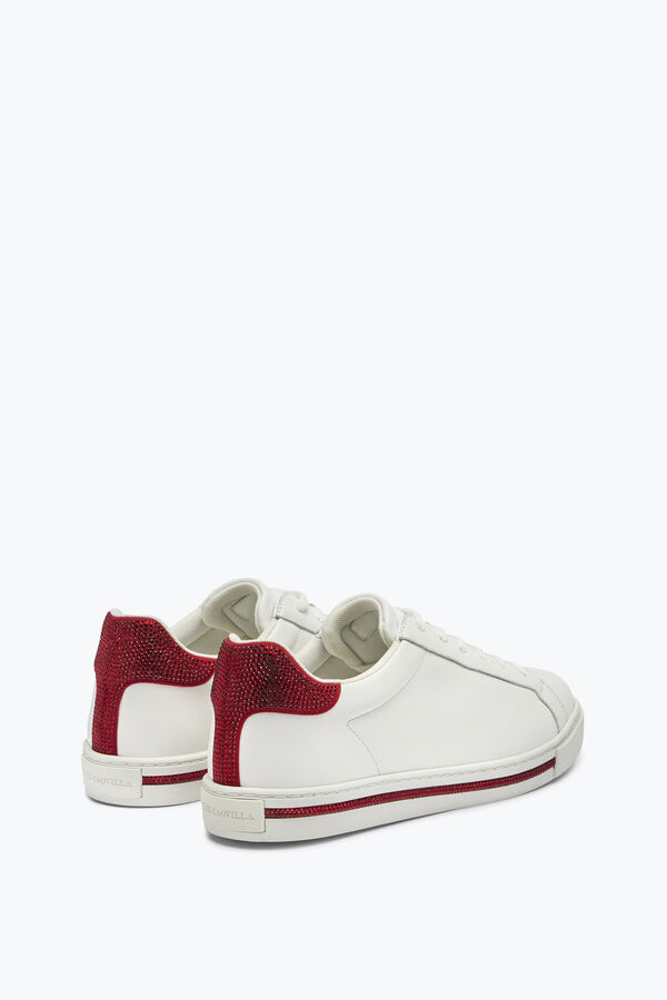 jeweled xtra crystal weiß-rote sneaker-15 rene caovilla