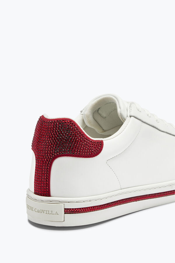 jeweled xtra crystal weiß-rote sneaker-15 rene caovilla
