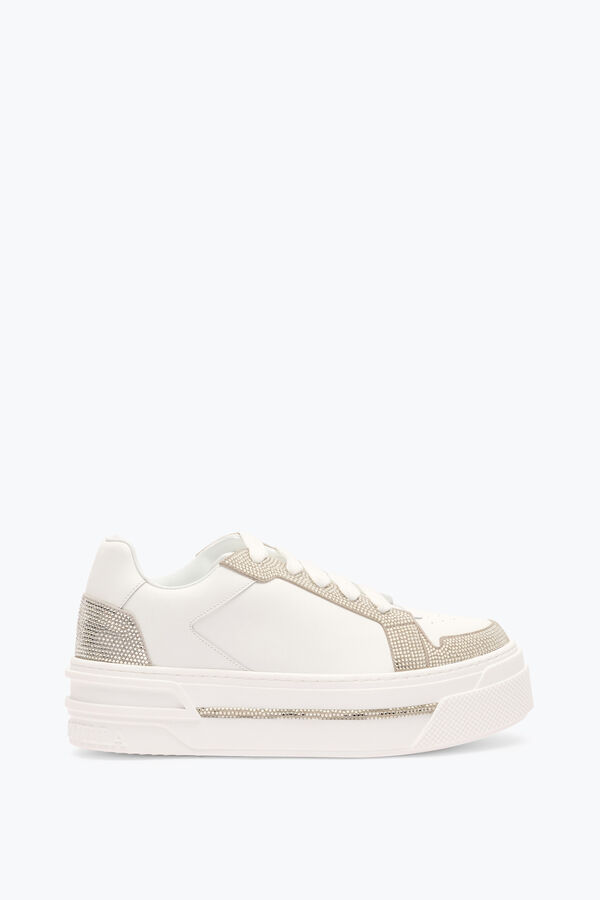 jeweled xtra-weiß-silber-sneaker mit kristallen 50 rene caovilla