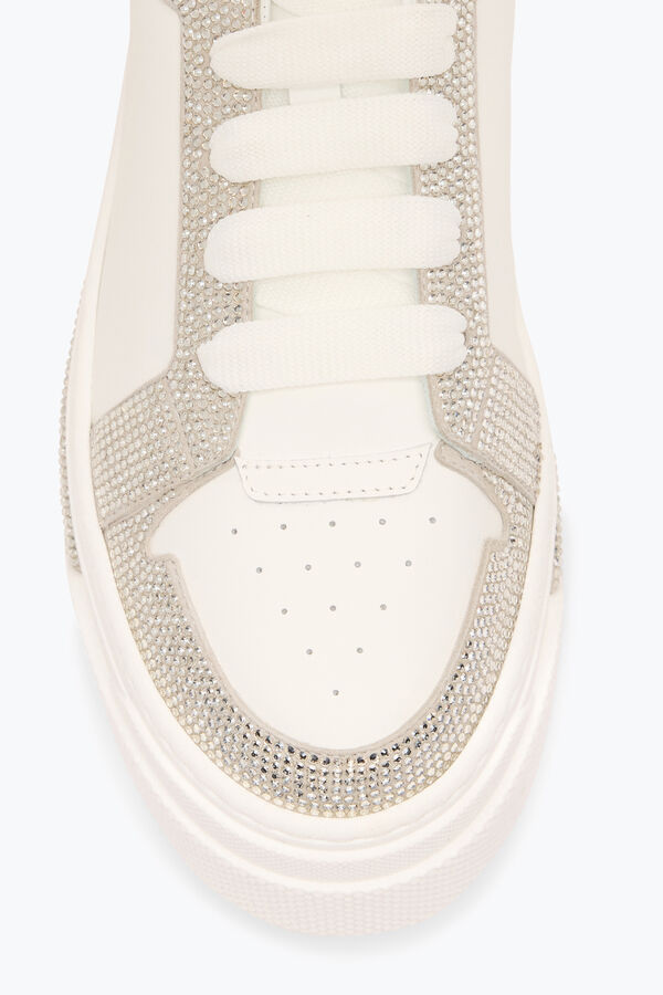 jeweled xtra-weiß-silber-sneaker mit kristallen 50 rene caovilla