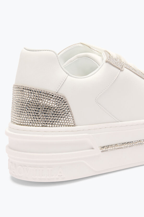 jeweled xtra-weiß-silber-sneaker mit kristallen 50 rene caovilla