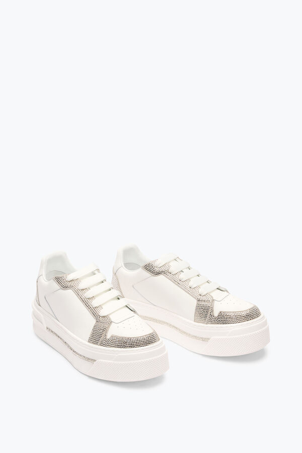 jeweled xtra-weiß-silber-sneaker mit kristallen 50 rene caovilla