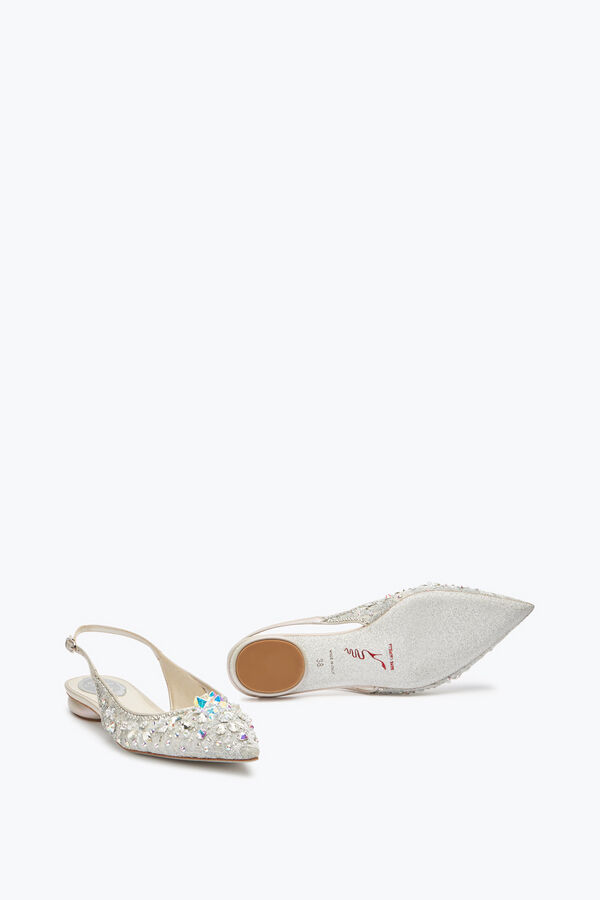 jeweled grau flache slingbacks cinderella rene caovilla