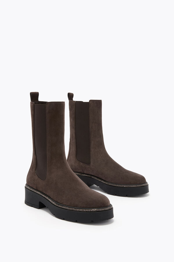jeweled bika brown ankle boot mit kristallen 50 rene caovilla