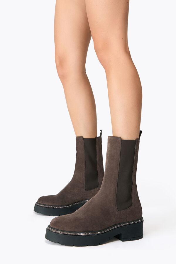 jeweled bika brown ankle boot mit kristallen 50 rene caovilla